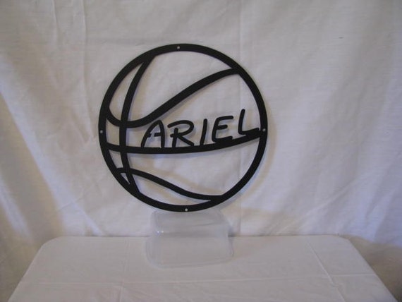 Personalize Basketball Metal Sports Wall Art Silhouette