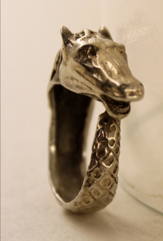 Items similar to Sterling Silver Horse Ring with Free Shipping on Etsy