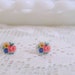 Sale: 50% off - Vintage Flower Boquet Cameo Stud Earrings