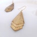 Brass Triangular Chevron Dangle Earrings