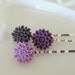 Shades of Purple - Set of Three Dahlia Flower Hairpins