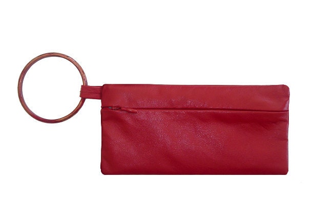 Leather Wristlet Bangle Bag Wristlet Clutch Evening Bags