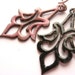 Rose Arabesque Enamel Earrings