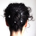 dove gray hair pins set of 5 handmade silk hair ornament