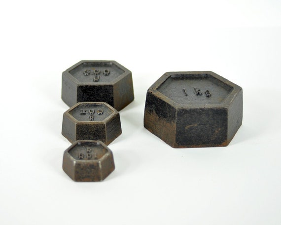 Vintage Set of Lead Weights