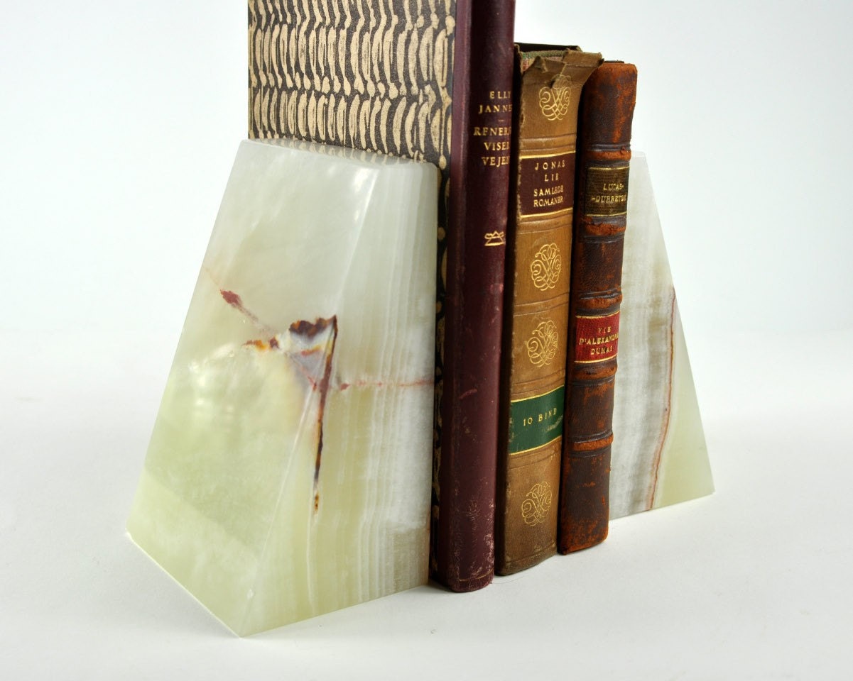 Vintage Onyx Bookends