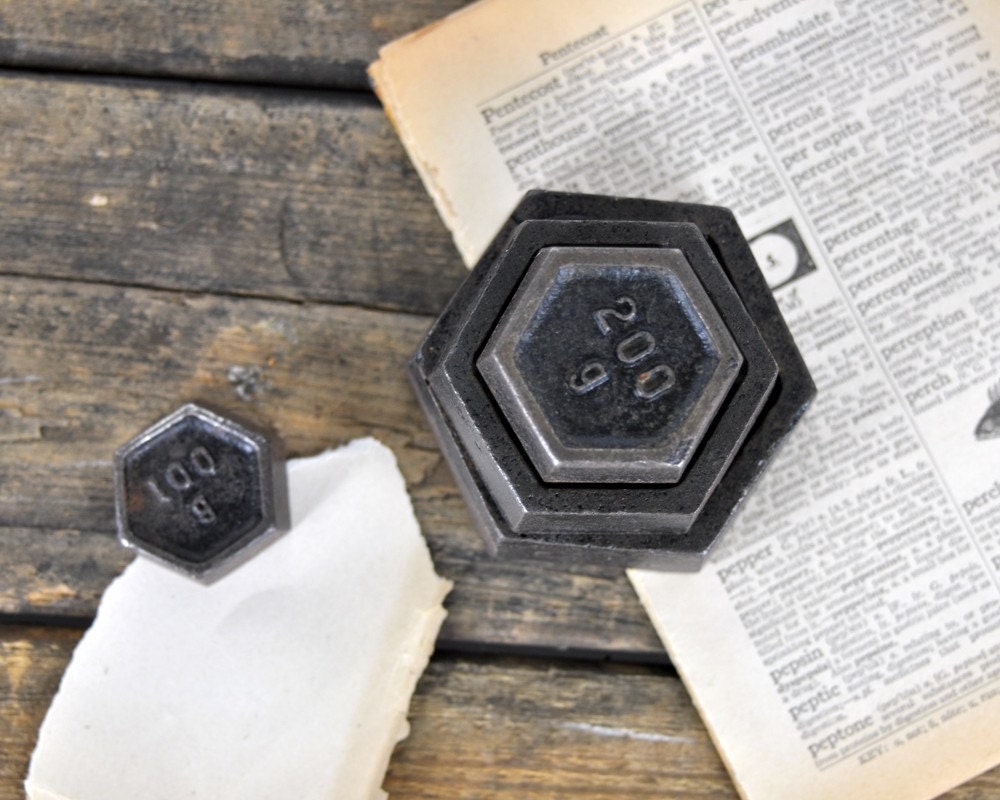 Vintage Set of Lead Weights