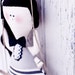 Orietta ooak eco friendly mobile Doll- handmade in Italy - Ecoloriamo S/S 2012 collection