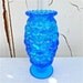 Vintage Westmoreland Fairy Lamp Thousand Eye Blue Glass
