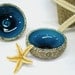 Geode Ring Holder Dish Handmade Ceramic Bowl Rock Mini series / Blue Decorative Modern pottery white Textured Valentine's Gift IN STOCK