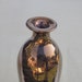 Gold Copper Ceramic wheel thrown bottle Crackle Vintage inspired Wedding Gift handmade pottery metallic golden modern home decor