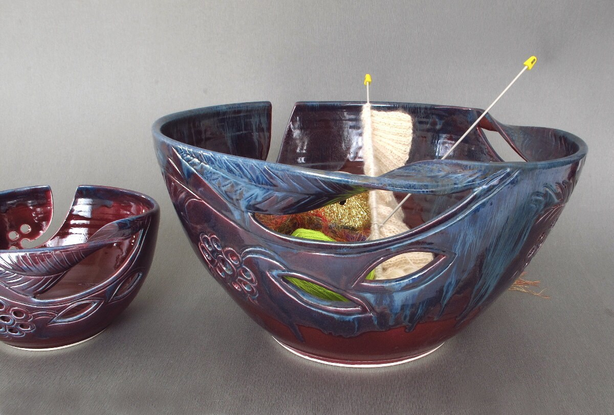 Yarn bowl JUMBO Extra Large Stoneware Yarn by blueroompottery