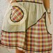 Vintage Country Tea Checkered Plaid Apron