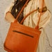 Vintage 1970s Cognac Leather Woodstock Festival Slim Purse