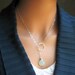Softest Aqua Chalcedony Lariat Necklace- Sterling Silver