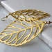 Gold Leaf Earrings, Matte Gold Filigree Leaves, 14Kt Gold Filled Earwires, Delicate Minimalist Bridal Jewelry