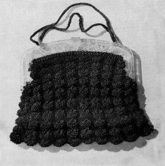 bag crochet pattern oval Bag PDF Vintage Shell by VeryVintagePatterns Crochet Purse Puff