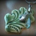 Leaf and Acorn Ceramic Aromatherapy Pendant, Charm and Chain