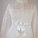 RESERVED FOR DANGERHANSON. vintage 60's white silk organza, lace mod wedding gown by Alfred Angelo Original