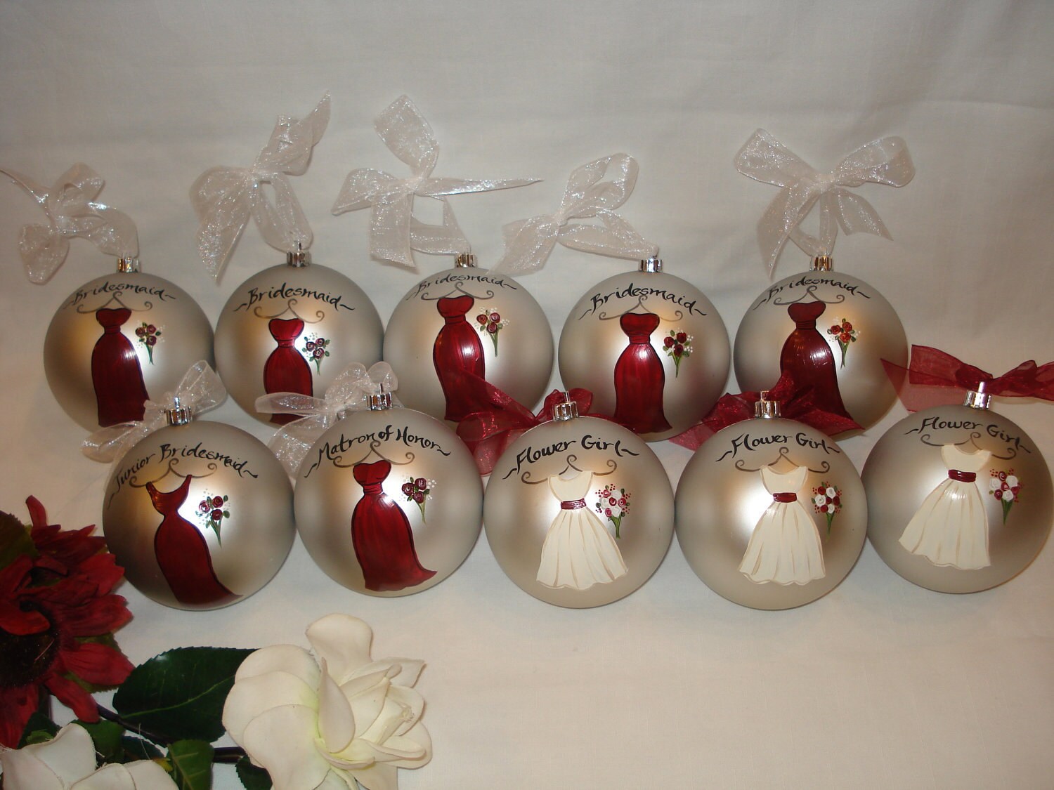 personalized bridesmaid ornaments