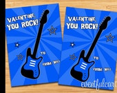 Rock Guitar Kids Valentines Day Cards Printable Il_170x135