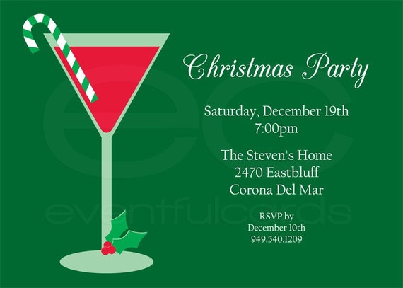 Christmas Cocktail Party Invitation Il_570xn
