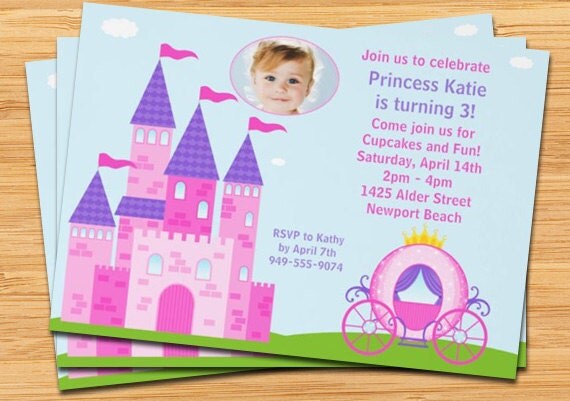 Princess Birthday Party Invitation Il_570xn