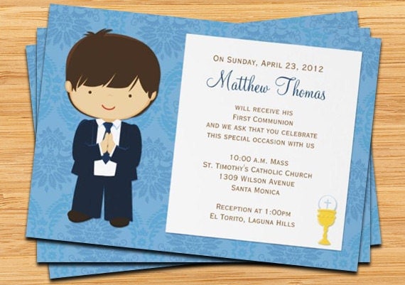 Invitations First Communion Boy 7