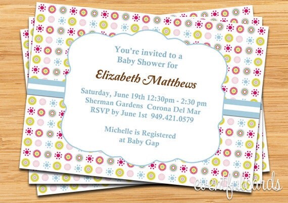 Blue Dots Baby Shower Invitation Il_570xn