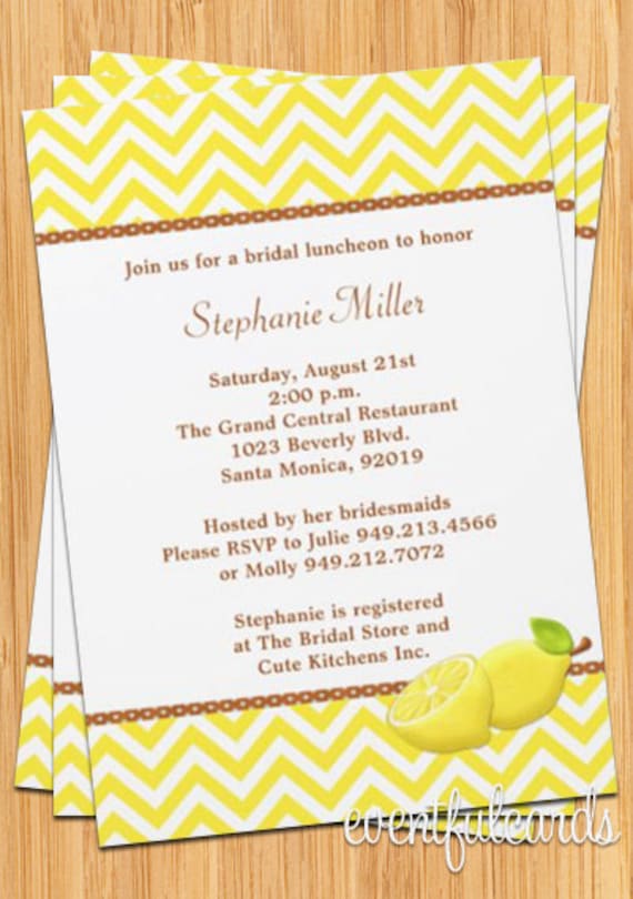 Lemonade Bridal Shower Invitation