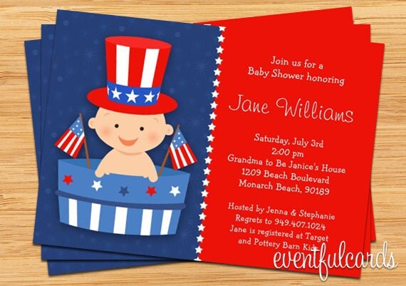 4th of July Baby Shower Invitation Il_570xn