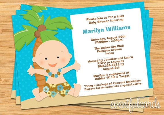 Baby Shower Hawaiian Invitations 7