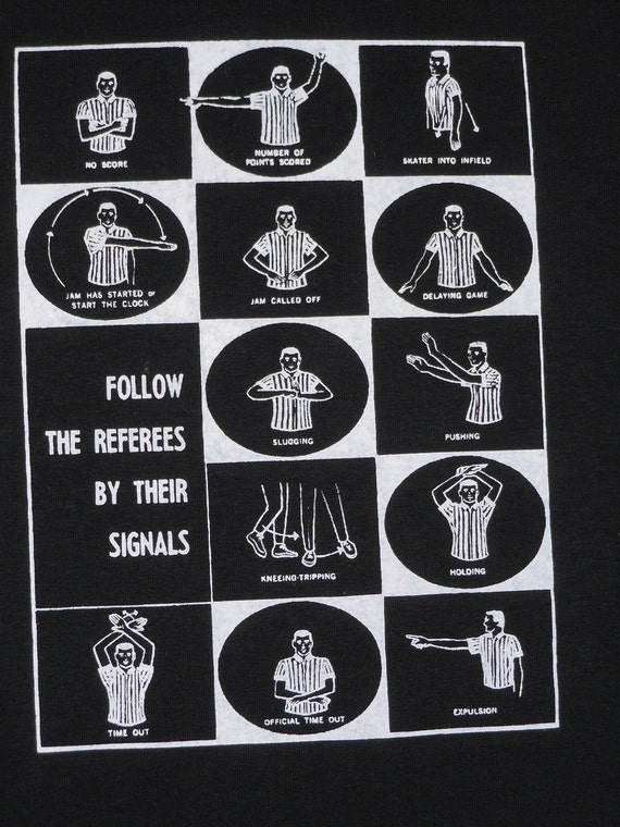 Roller Derby Referee Signals t shirt Black WOMEN Small by DeFYink