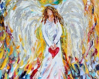 Angel of My Heart PRINT made from image of past oil painting by Karen Tarlton fine art impressionism
