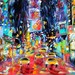 Original painting Times Square New York palette knife painting modern fine art impressionism by Karen Tarlton