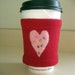 Valentine Heart Beaded Coffee Cozy