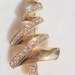 Vintage Monet Christmas Brooch, Christmas tree, 1970s Diamente Rhinestone, Goldtone