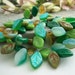 Leaf Czech Glass Beads Green Mix 12X7mm (36pcs) Last Lots