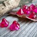 Flower Beads Czech Glass Beads 5-Petal Bell Flower Large 13X11mm Hot Pink (10pcs)