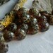 Picasso Czech Beads Glass Fire Polished Faceted Round 10mm Amethyst with Heavy Olive/Toffee Picasso (12pcs)