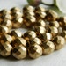 Faceted Czech Beads Fire Polished Round 8mm Matte Metallic Flax (20pcs)