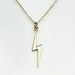 Mila Kunis Inspired Lightning Bolt 16" Necklace - Gold Vermeil