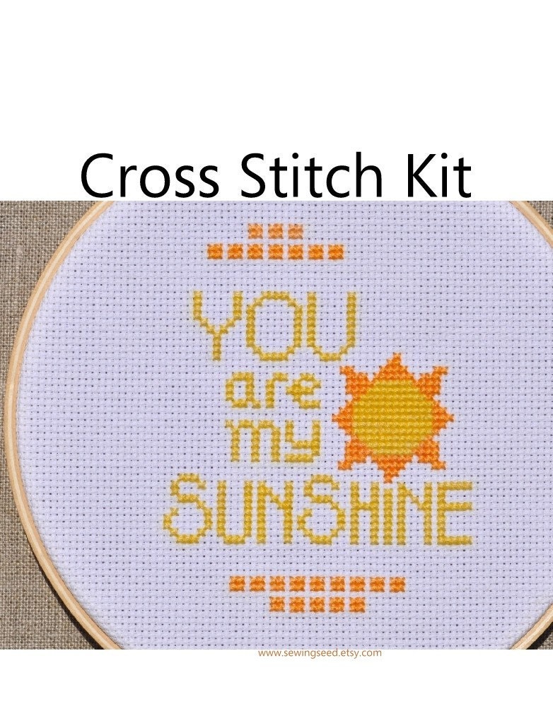 Cross Stitch Kit You Are My Sunshine