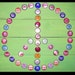 Funky Peace Sign - Recycled Soda Bottle Cap Art - Salvaged Wood - Upcycled Artwork