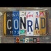 Funky Name Word Block Personalized with your Child's Name - Recycled Art Company - Vintage License Plate Sign Art