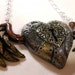 Steampunk heart with wings plus matching key necklace