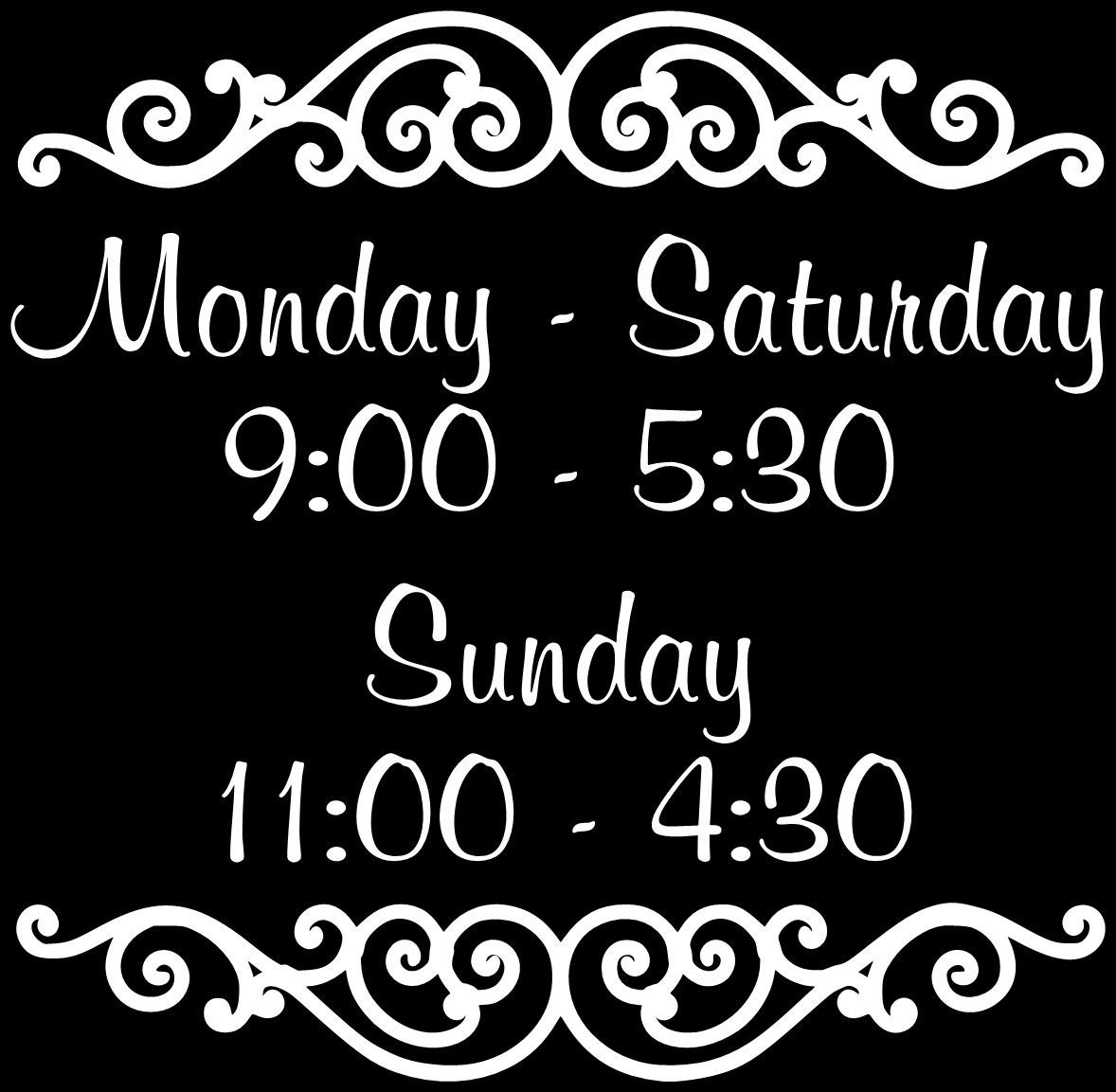 Printable Business Hours Sign Template