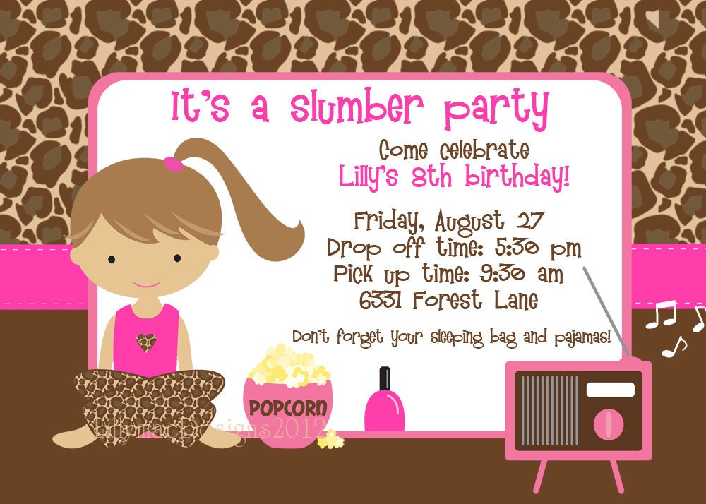 Slumber Party Invitations 9