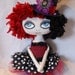 SALE Gigi, Circus Clown Cloth Art Raggedy Doll SALE