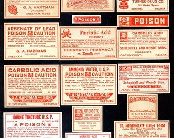 50 plus small WARNING LABELS for Pharmacy and Drug by 4boomers